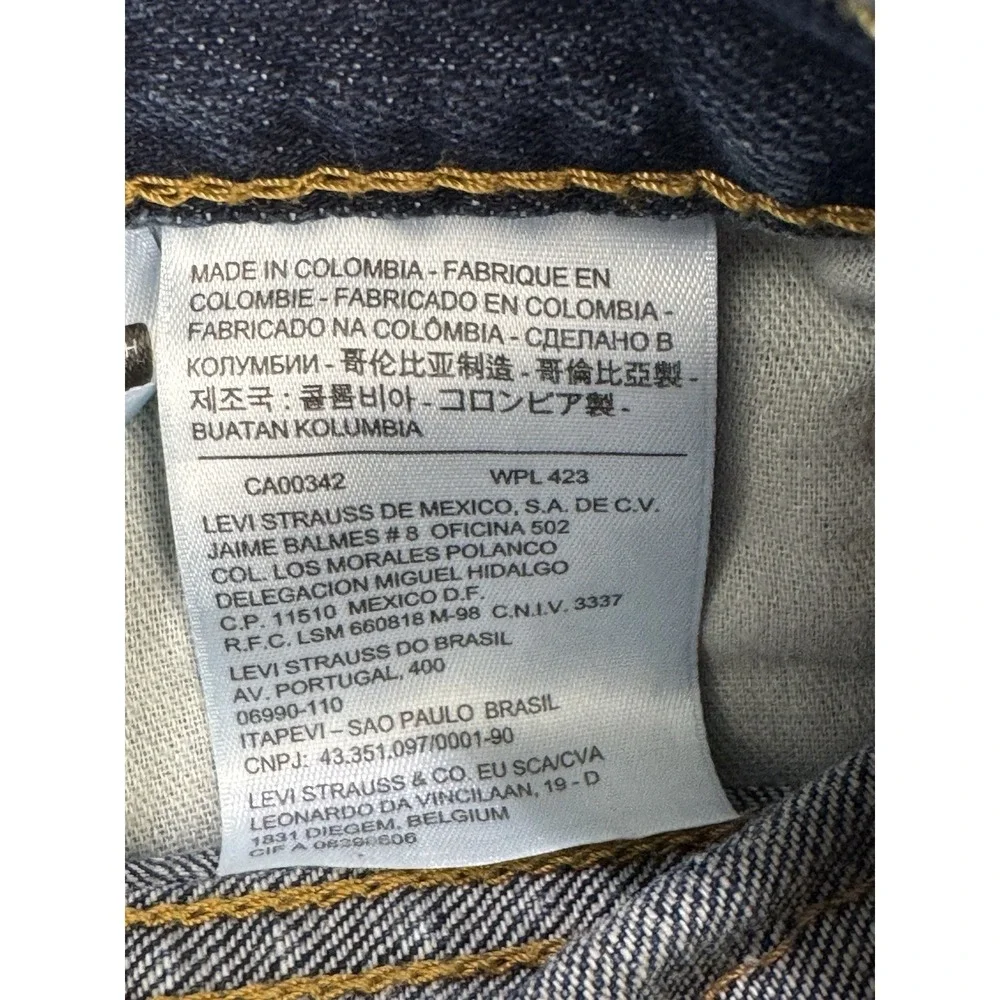 Levis‎ 569 Jeans Men 38x32 Blue Loose Baggy Straight Whisker Distress Dark Denim